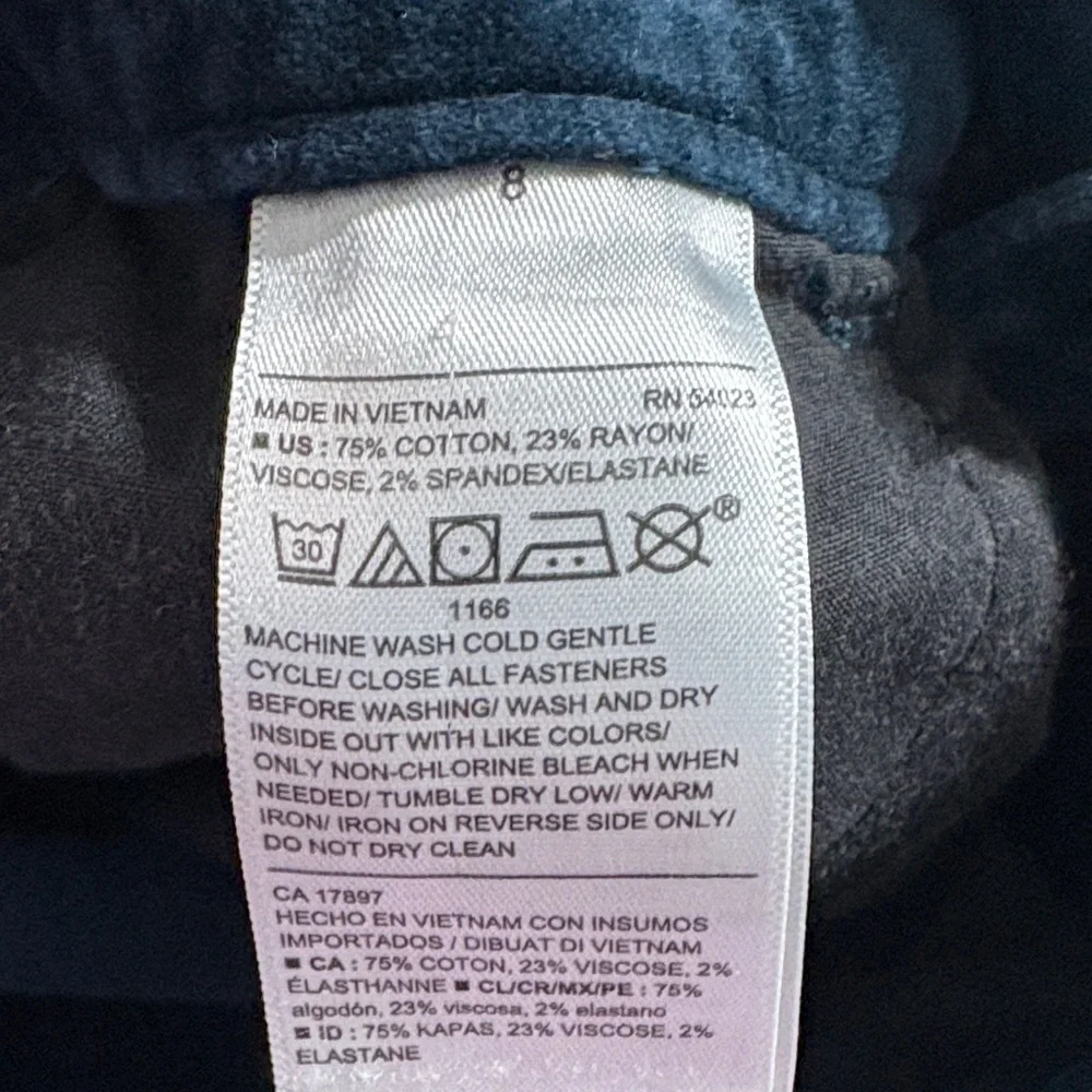 Old Navy Women's Dark‎ Teal Skinny Jeans Velvet Size 8